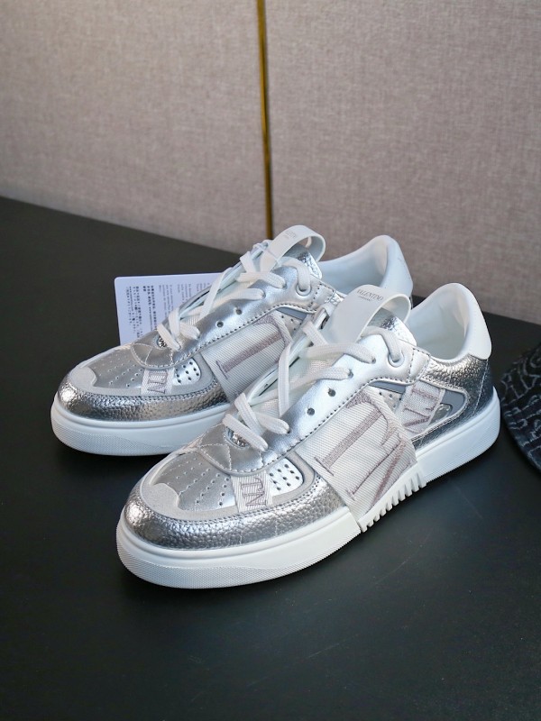 Valentino Low-Top Calfskin VL7N Sneaker - Silver  VLTCS-011