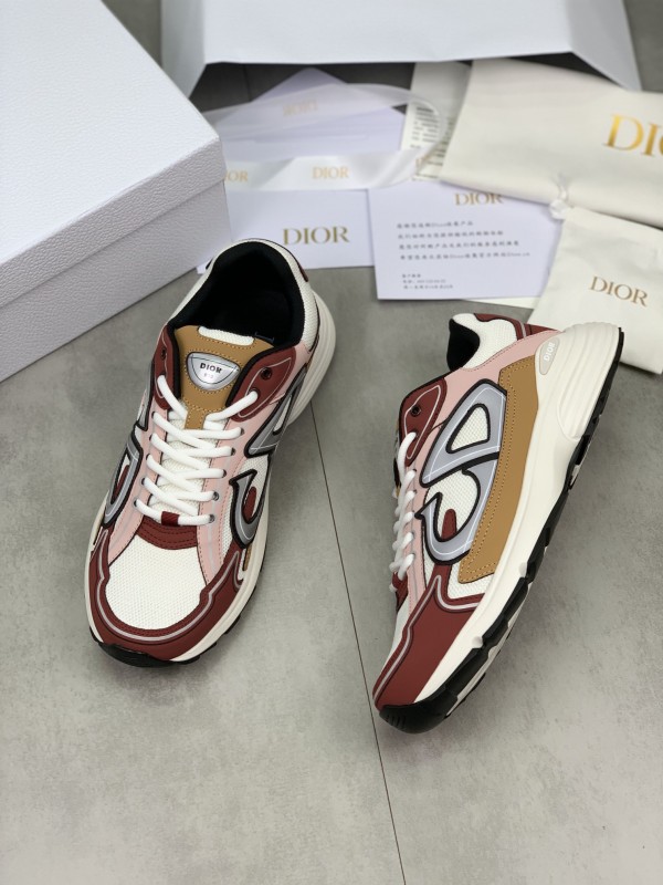 Dior B30 Sneaker Camel - Dark Red - Grey - Pink BRB30-011