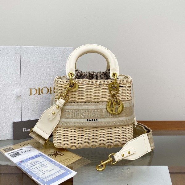 Dior Wicker beige Oblique printed bag