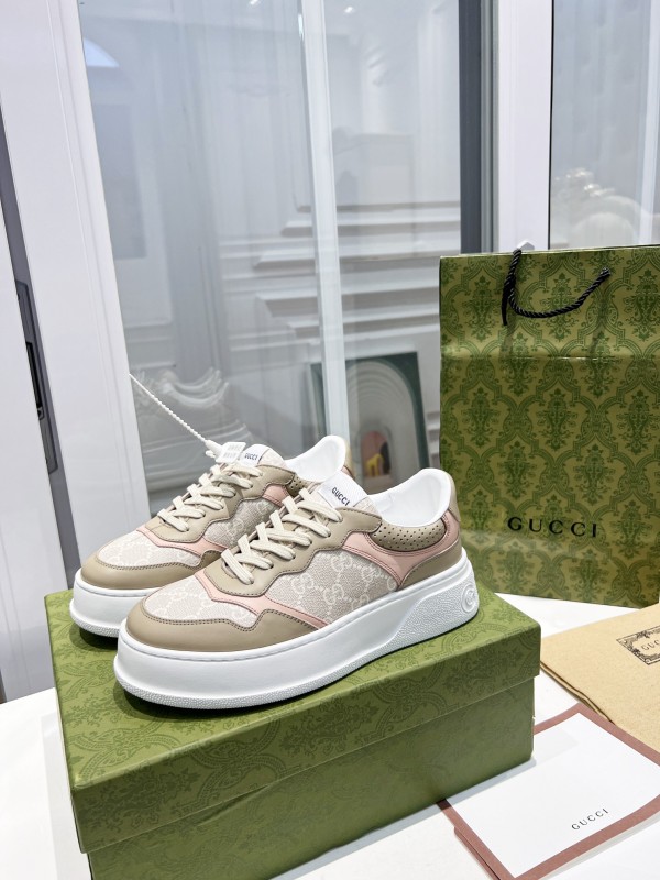 Gucci GG Sneaker In Light Pink - Beige - White 