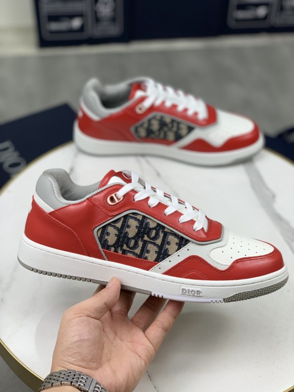 Dior B27 Low White Red Gray Beige Sneakers DB27-009