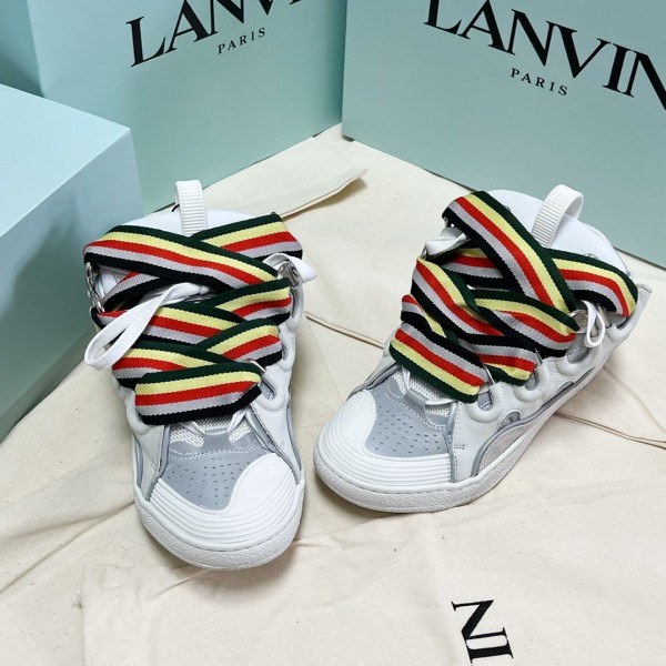 Lanvin Curb Sneaker - White Grey Multicolor LVCS-028