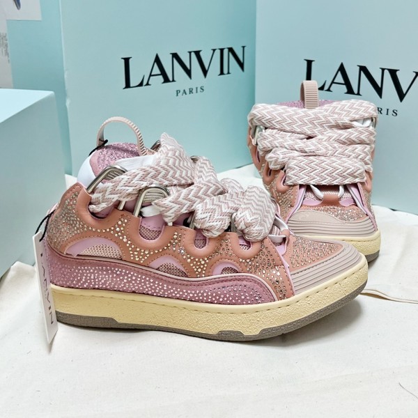 Lanvin Crystal-Embellished Panelled Sneakers LVCS-032