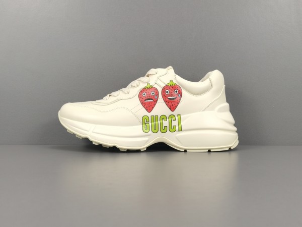 Gucci Rhyton Sneaker White with Strawberry 
