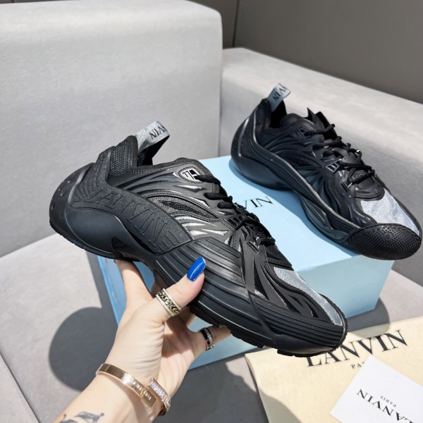 Lanvin Mesh Flash-X Sneakers - Black LVMFL-003