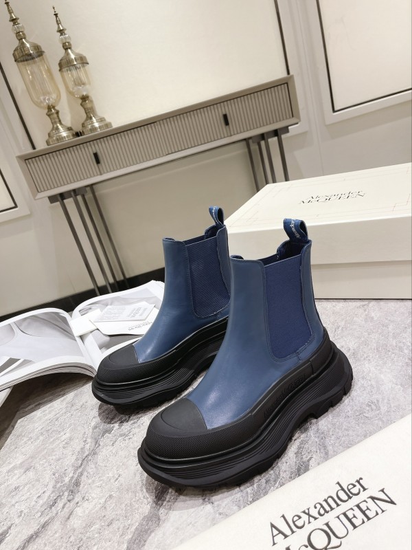 Alexander Mcqueen Chunky Boots - Dark Blue MC-TR16