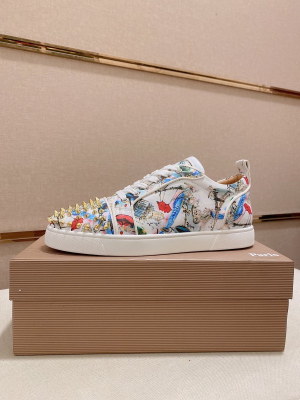Christian Louboutin Louis Junior Spikes Sneakers - Multicolor CLLT-063