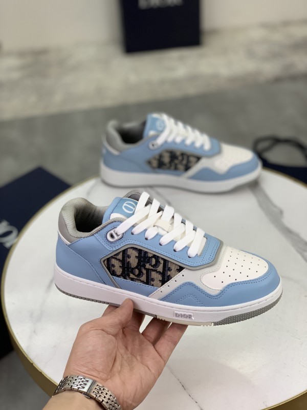 Dior B27 Low Light Blue and White Gray Sneakers DB27-012