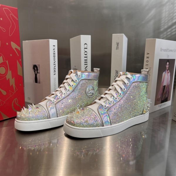 Louboutin Lou Pik Pik 2 Strass - High-top sneakers CLHT-057