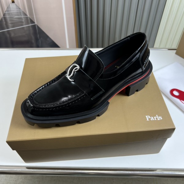 Louboutin Our Georges Leather Loafers - LBTLF-0002