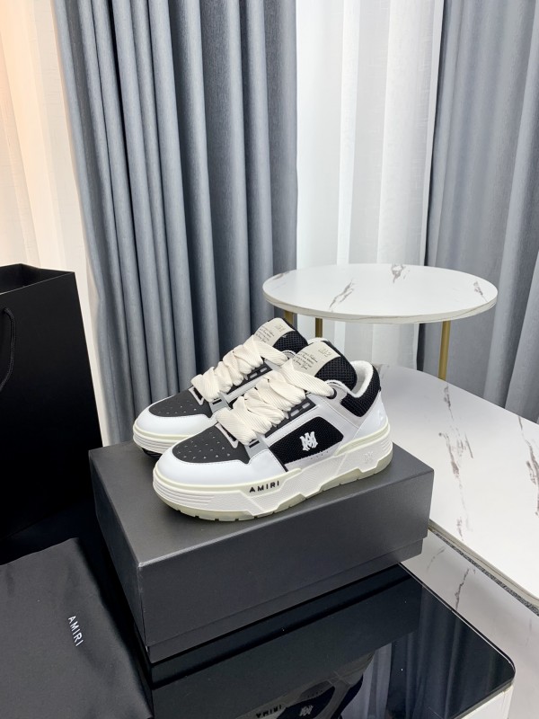 Amiri - MA-2 Leather Sneakers - Black - White - AMRMA-006