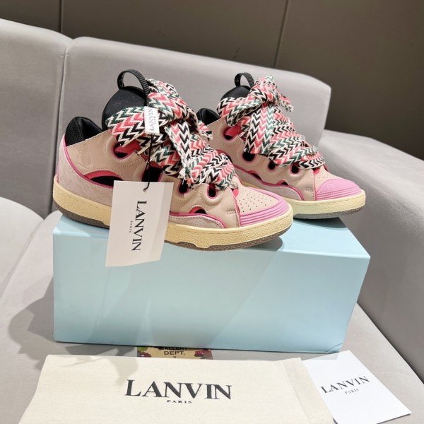 Lanvin Curb Sneaker - Light Brown - Pink - Black LVCS-054