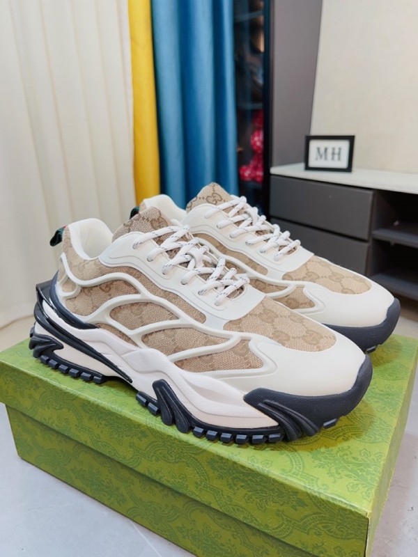 Gucci Beige White Sneakers 