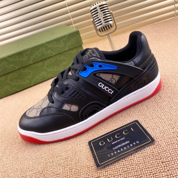 Gucci Basket Low Top Sneaker in Dark Blue Demetra GCB-008