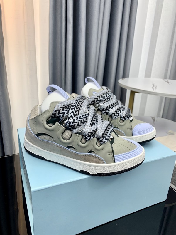 Lanvin Curb Sneaker - Light Olive - Black White LVCS-056