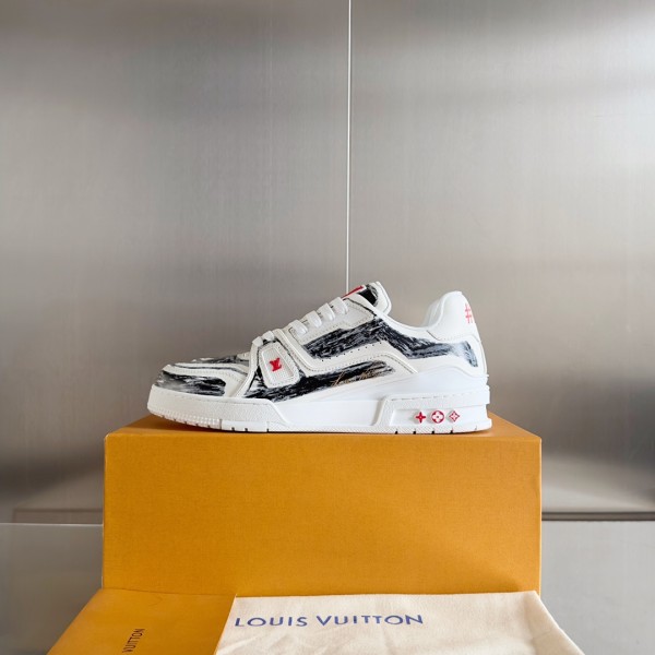 LV Trainer Sneaker - White Black (2023) - LV-TR003