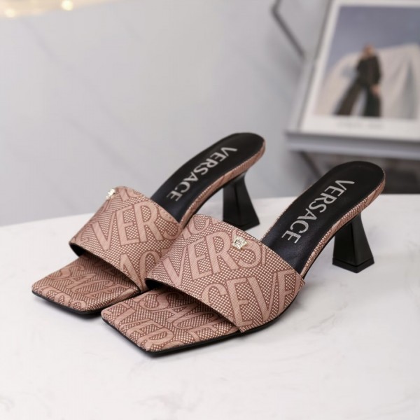 Versace High Heels Logo - Brown VRHH-0003