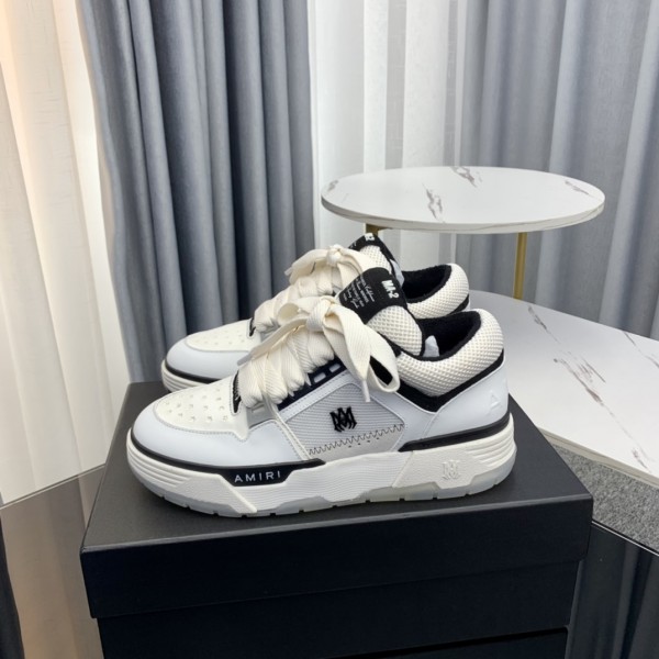 Amiri - MA-2 Leather Sneakers - White - Black AMRMA-005