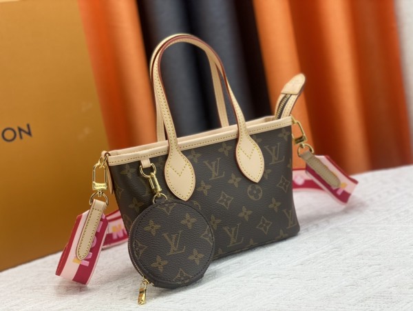 LV Neverfull BB Monogram Bag - Red 