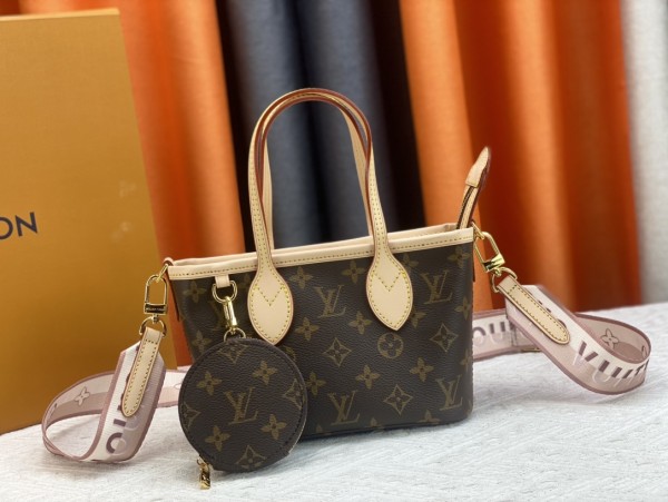 LV Neverfull BB Monogram Bag - Beige