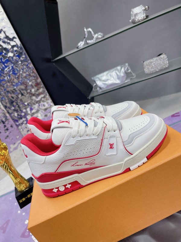 LV Trainer Sneaker - Red White LV-TR039