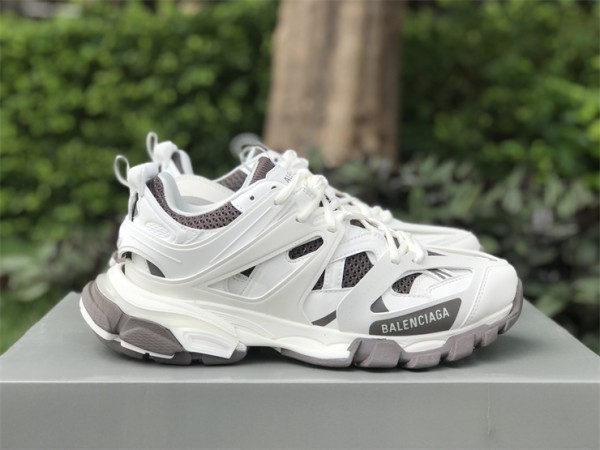 Balenciaga Track Sneaker in Off-White and Dark Grey mesh and nylon  542023-W3AC1-1897 