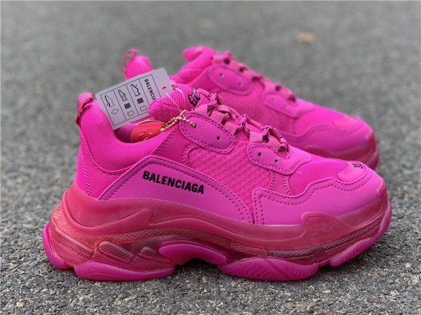 Balenciaga Triple S Clear Sole Deep Pink 