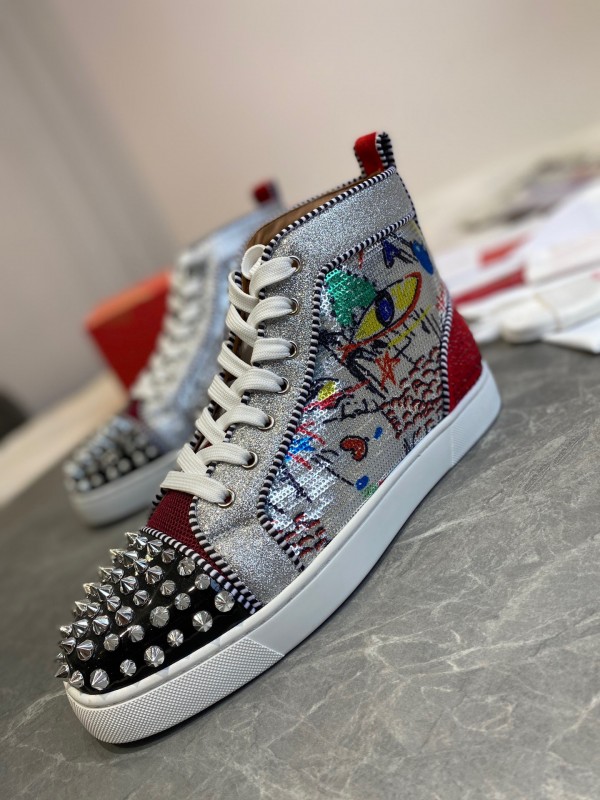 Christian Louboutin Louis - High Top Sneaker White CLHT-034