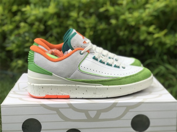 Titan x Air Jordan 2 Low  Green Orange White