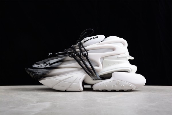 Balmain Unicorn low-top trainers in neoprene and leather 