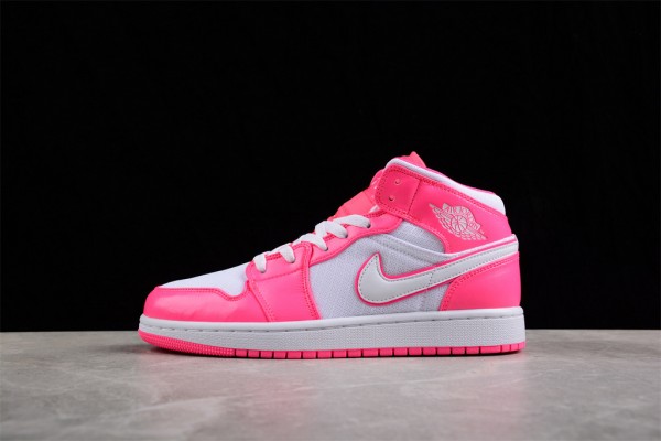 Air Jordan 1 Mid Hyper Pink White (2019) 