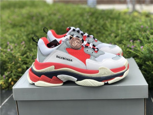 Balenciaga Triple S White Red 