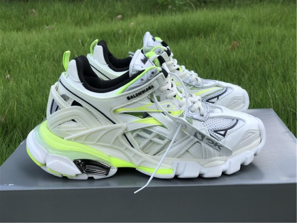 Balenciaga Track.2 Sneaker White Fluorescent Green 
