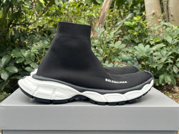 Balenciaga 3XL Sock Sneaker in black recycled knit in Black 