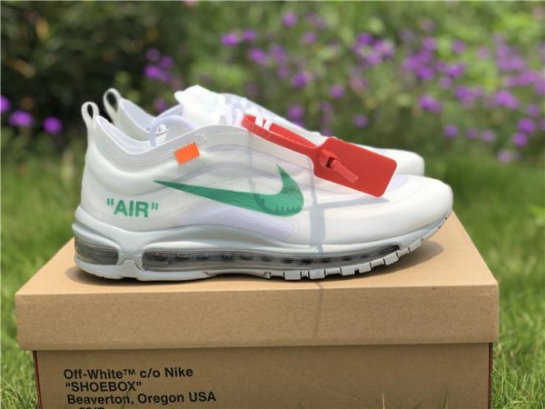 NIKE AIR MAX 97 Off-White - Wolf Grey White Green