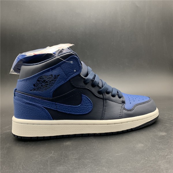 Air Jordan 1 Mid Obsidian Game Royal