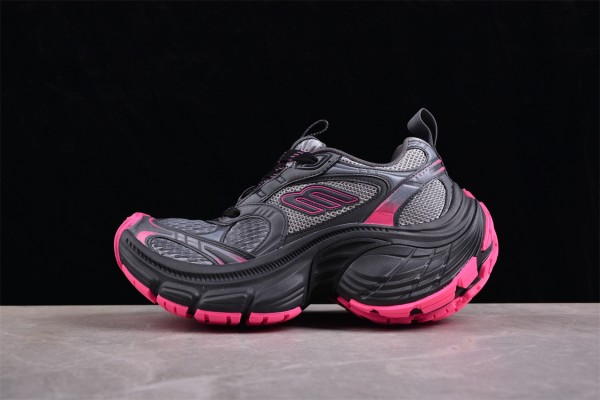 Balenciaga 10XL Sneaker in grey, pink and black mesh, TPU and rubber  