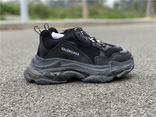 Balenciaga Triple S Clear Sole Black 