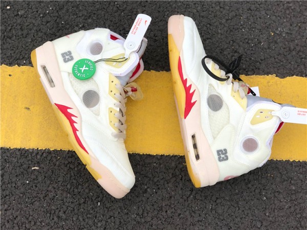 OFF-WHITE  x Air Jordan 5 Retro White Black (2020)
