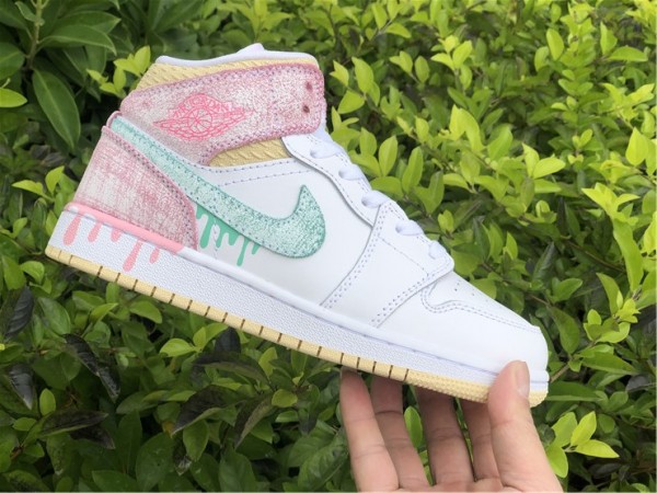Air Jordan 1 Mid Paint Drip (GS) 