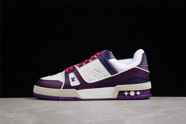LV Trainer Low Purple White 