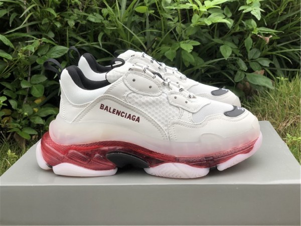 Balenciaga Triple S Trainner White - Red Wine  