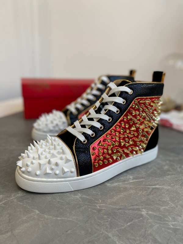 Christian Louboutin Lou Pik Pik Strass  - High Top Sneaker 