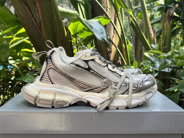 Balenciaga 3XL mesh fabric Sneaker in  cream white - black - B3XL-037