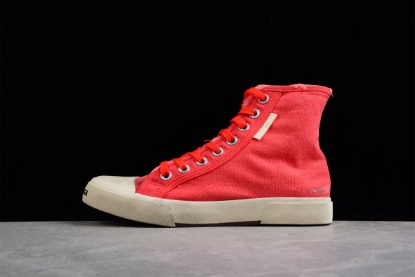 Balenciaga Men's Paris High Top Sneaker In Red  