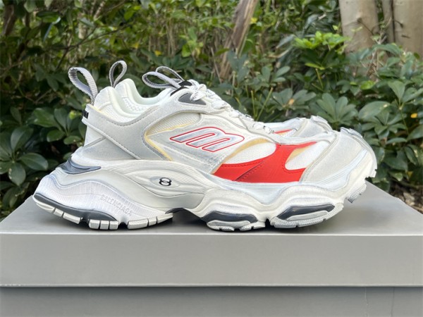 Balenciaga Cargo Trainers in red and white microfiber and mesh  BLCRTR-003