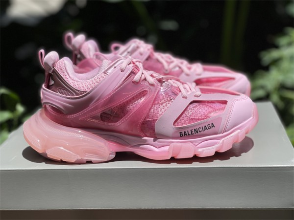 Balenciaga Track Clear Sole Sneaker Pink 