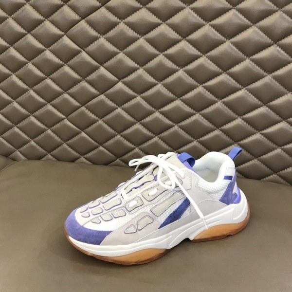 Amiri Bone Runner Sneakers - 'White - Grey - Purple ' - AMRBR-011