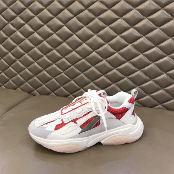 Amiri Bone Runner Sneakers - 'White - Red ' - AMRBR-002