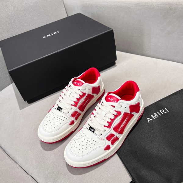 Amiri Skel Low Top Sneakers - Red - White ASNK-006